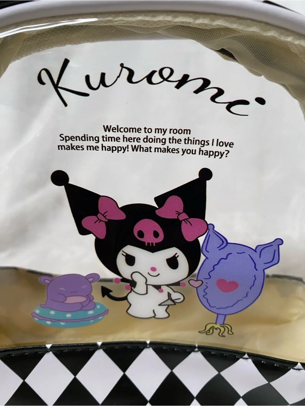 VTG Kuromi Sanrio Makeup/Accessories Small Bag Cuteee Kawaii